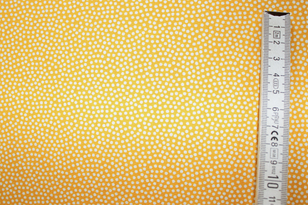 Baumwollstoff Dotty gelb/weiß  (10 cm)